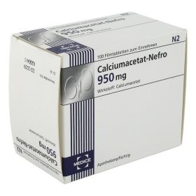 Calciumacetat Nefro 950 mg Filmtabletten – PZN 3078184 (PZN 3078184) из Германии