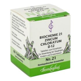 BIOCHEMIE 21 Zincum chloratum D 12 Tabletten – PZN 4325199 (PZN 4325199) из Германии