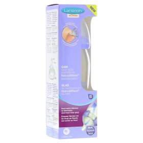 LANSINOH Weithalsflasche Glas 240 ml mit Sauger M – PZN 13169723 (PZN 13169723) из Германии