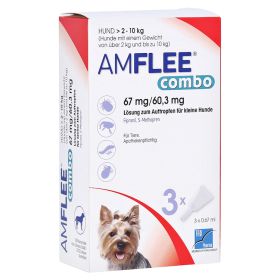 AMFLEE combo 67/60,3mg Lsg.z.Auftr.f.Hunde 2-10kg – PZN 13921664 (PZN 13921664) из Германии
