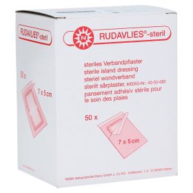 RUDAVLIES-steril Verbandpflaster5x7 cm – PZN 1631168 (PZN 1631168) из Германии