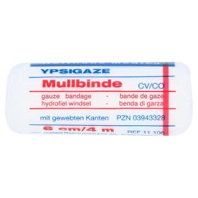YPSIGAZE Mullbinde 6 cmx4 m – PZN 3943328 (PZN 3943328) из Германии