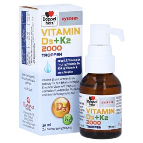 DOPPELHERZ Vitamin D3 2000+K2 Tropfen – PZN 16699982 (PZN 16699982) из Германии