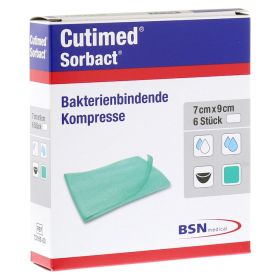 CUTIMED Sorbact Kompressen 7x9 cm – PZN 7348640 (PZN 7348640) из Германии