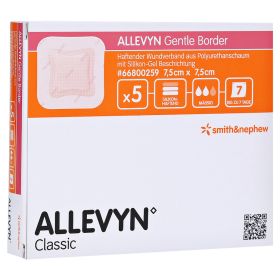 ALLEVYN Gentle Border 7,5x7,5 cm Schaumverb. – PZN 7495387 (PZN 7495387) из Германии