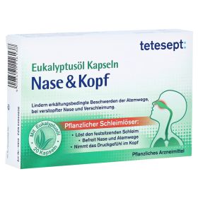 TETESEPT Eukalyptusöl Kapseln Nase & Kopf – PZN 4944838 (PZN 4944838) из Германии