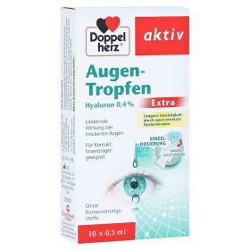 DOPPELHERZ Augen-Tropfen Hyaluron 0,4% Extra – PZN 13425304 (PZN 13425304) из Германии