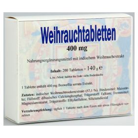 WEIHRAUCH 400 mg Tabletten – PZN 2767622 (PZN 2767622) из Германии
