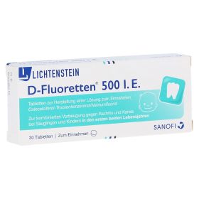 D-Fluoretten 500 I.E. Tabl.z.Herst.e.Lsg.z.Einnehmen – PZN 1610120 (PZN 1610120) из Германии