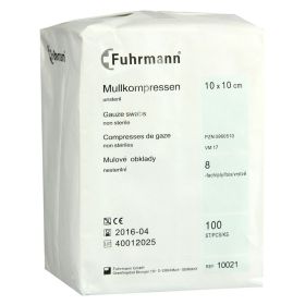 MULLKOMPRESSEN 10x10 cm unsteril 8fach – PZN 960510 (PZN 960510) из Германии