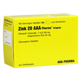 Zink 20 AAA-Pharma – PZN 790077 (PZN 790077) из Германии