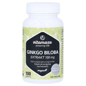 GINKGO BILOBA 100 mg hochdosiert vegan Kapseln – PZN 16018605 (PZN 16018605) из Германии