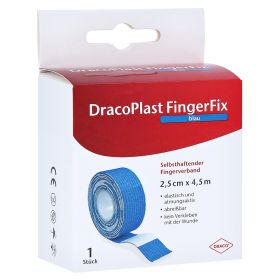 DRACOPLAST FingerFix 2,5 cmx4,5 m m.Wundk.blau – PZN 14296547 (PZN 14296547) из Германии