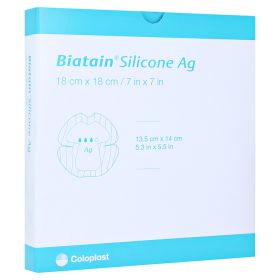 BIATAIN Silicone Ag Schaumverband Ferse 18x18 cm – PZN 13704530 (PZN 13704530) из Германии