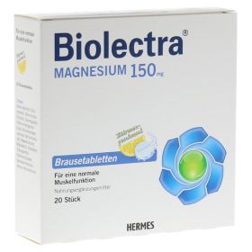 BIOLECTRA Magnesium Brausetabletten – PZN 3154382 (PZN 3154382) из Германии