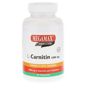 L-CARNITIN 1000 mg Megamax Tabletten – PZN 7707085 (PZN 7707085) из Германии