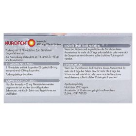 Nurofen Immedia 400mg – PZN 8794442 (PZN 8794442) из Германии