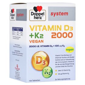 Doppelherz Vitamin D3 2000+K2 System Tabletten – PZN 14063820 (PZN 14063820) из Германии
