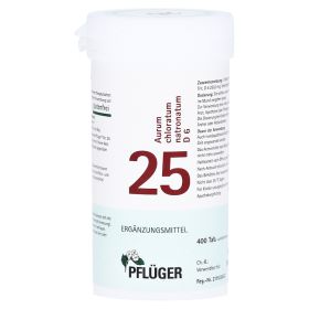 BIOCHEMIE Pflüger 25 Aurum chlorat.natron.D 6 Tab. – PZN 5919245 (PZN 5919245) из Германии