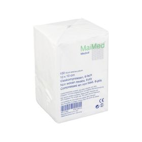 VLIESKOMPRESSEN 10x10 cm unsteril 6fach – PZN 1280102 (PZN 1280102) из Германии