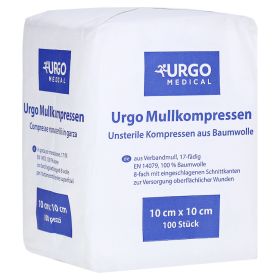 URGO MULLKOMPRESSEN 10x10 cm unsteril – PZN 6187927 (PZN 6187927) из Германии