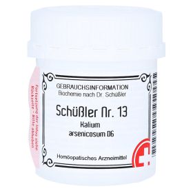 SCHÜSSLER Nr.13 Kalium arsenicosum D 6 Tabletten – PZN 11031831 (PZN 11031831) из Германии
