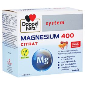 DOPPELHERZ Magnesium 400 Citrat system Granulat – PZN 3979800 (PZN 3979800) из Германии