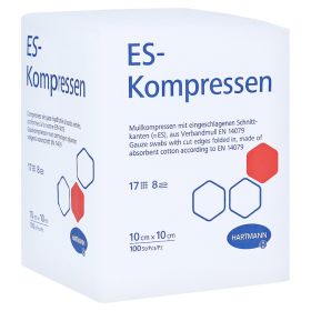 ES-KOMPRESSEN unsteril 10x10 cm 8fach CPC – PZN 3558435 (PZN 3558435) из Германии
