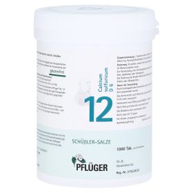 BIOCHEMIE Pflüger 12 Calcium sulfuricum D 6 Tabl. – PZN 6321165 (PZN 6321165) из Германии