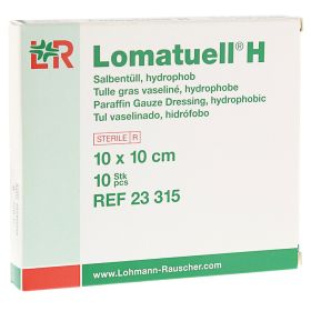 LOMATUELL H Salbentüll 10x10 cm steril – PZN 8454864 (PZN 8454864) из Германии
