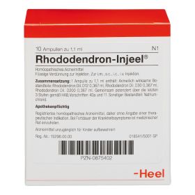 RHODODENDRON INJEEL Ampullen – PZN 875402 (PZN 875402) из Германии