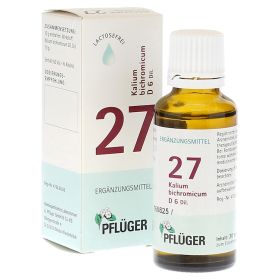 BIOCHEMIE Pflüger 27 Kalium bichromicum D 6 Tropf. – PZN 9298774 (PZN 9298774) из Германии