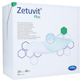 ZETUVIT Plus extrastarke Saugkompr.steril 20x40 cm – PZN 11874914 (PZN 11874914) из Германии
