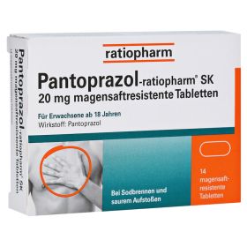 Pantoprazol-ratiopharm SK 20mg – PZN 5520856 (PZN 5520856) из Германии