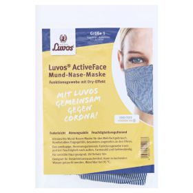 LUVOS ActiveFace Mund-Nase-Maske Gr.1 weiß-bl. – PZN 16679838 (PZN 16679838) из Германии