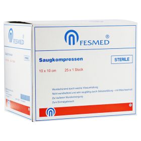 SAUGKOMPRESSEN steril 10x10 cm – PZN 8828810 (PZN 8828810) из Германии