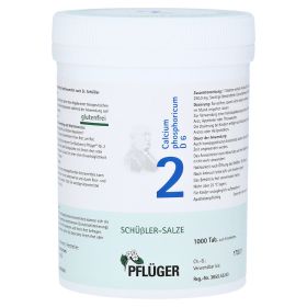 BIOCHEMIE Pflüger 2 Calcium phosphoricum D 6 Tabl. – PZN 6318795 (PZN 6318795) из Германии
