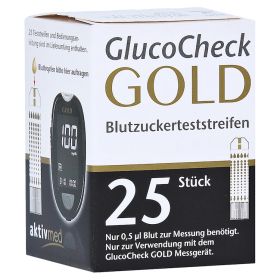 GLUCOCHECK GOLD Blutzuckerteststreifen – PZN 11864956 (PZN 11864956) из Германии