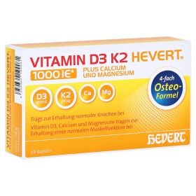 VITAMIN D3 K2 Hevert plus Ca Mg 1.000 I.E./2 Kaps. – PZN 16336937 (PZN 16336937) из Германии