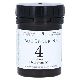 SCHÜSSLER Nr.4 Kalium chloratum D 6 Tabletten – PZN 10990417 (PZN 10990417) из Германии