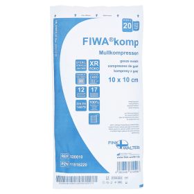 FIWAKOMP Mullkomp.10x10 cm steril 12fach RK – PZN 11518220 (PZN 11518220) из Германии