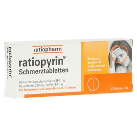 RatioPyrin Schmerztabletten – PZN 7686182 (PZN 7686182) из Германии