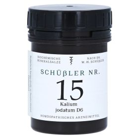 SCHÜSSLER Nr.15 Kalium jodatum D 6 Tabletten – PZN 11031860 (PZN 11031860) из Германии