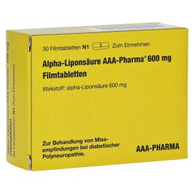 Alpha-Liponsäure AAA-Pharma 600mg – PZN 12415976 (PZN 12415976) из Германии