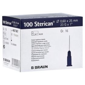Sterican Kanülen Luer-lok 0,60x25 mm Gr. 16 blau – PZN 2050835 (PZN 2050835) из Германии
