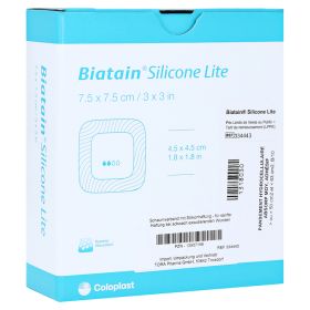 BIATAIN Silicone Lite Schaumverband 7,5x7,5 cm – PZN 12557156 (PZN 12557156) из Германии
