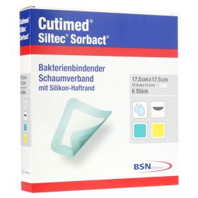 CUTIMED Siltec Sorbact PU-Verb.17,5x17,5 cm – PZN 7343157 (PZN 7343157) из Германии