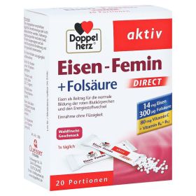 Doppelherz aktiv Eisen-Femin Direct mit Vitamin C + B6 + B12 + Folsäure – PZN 1446577 (PZN 1446577) из Германии