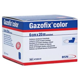 GAZOFIX color Fixierbinde kohäsiv 6 cmx20 m blau – PZN 11587600 (PZN 11587600) из Германии