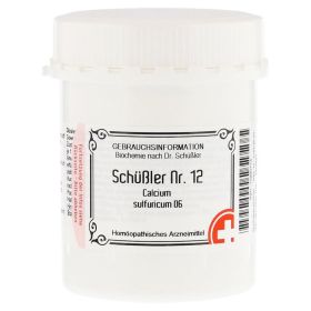 SCHÜSSLER Nr.12 Calcium sulfuricum D 6 Tabletten – PZN 10990713 (PZN 10990713) из Германии
